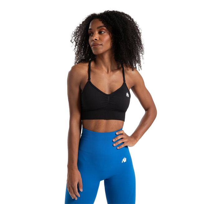 Olivia Seamless Sports Bra, Black