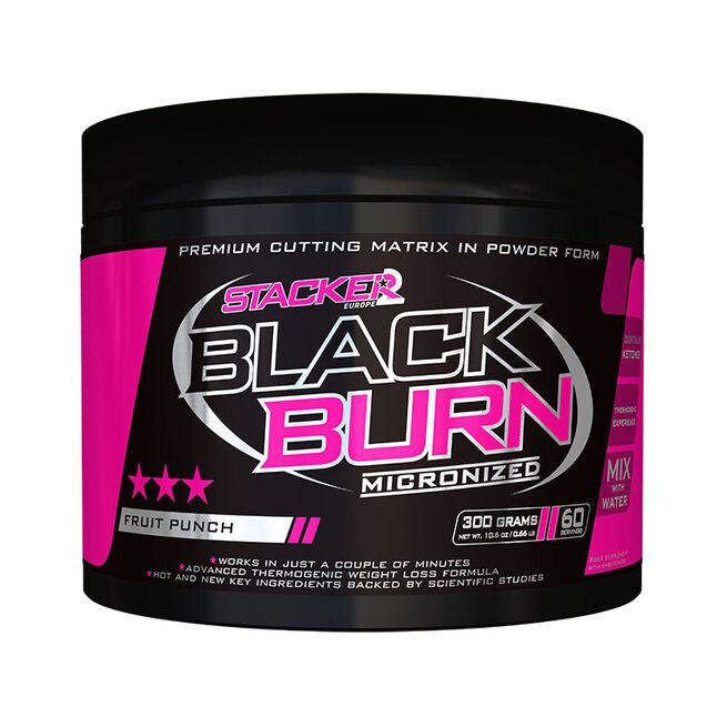 Black Burn Micronized, 300 gram, Fruit Punch 