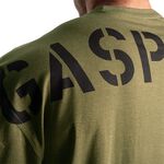 GASP Division Iron Tee, Army Green Melange