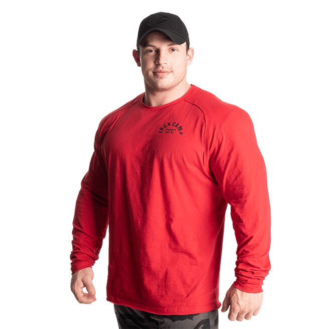 Throwback LS Tee, Chili Red, S 