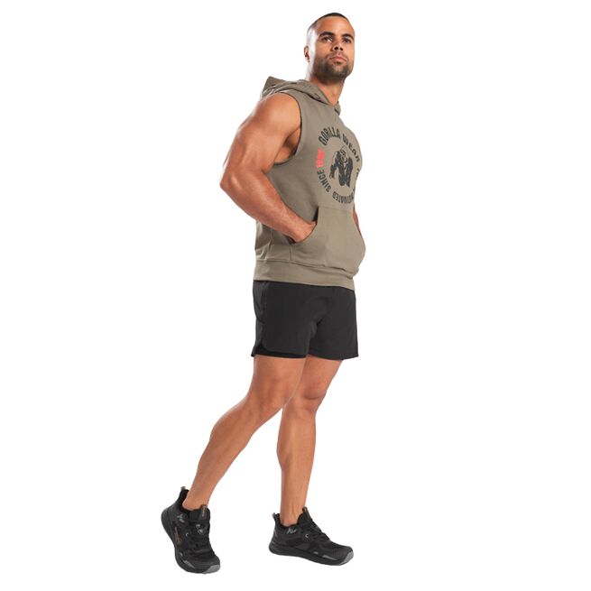 Marshall Sleeveless Hoodie, Army Green