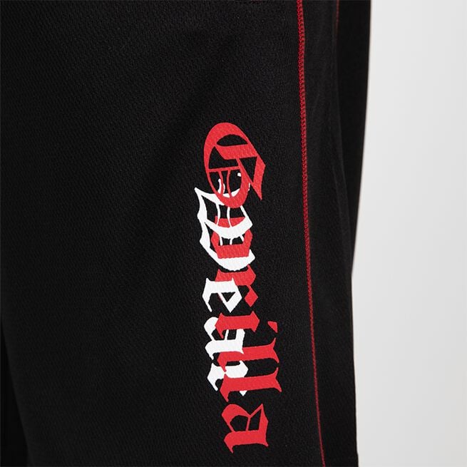 Marlow Mesh Shorts Svart Rød