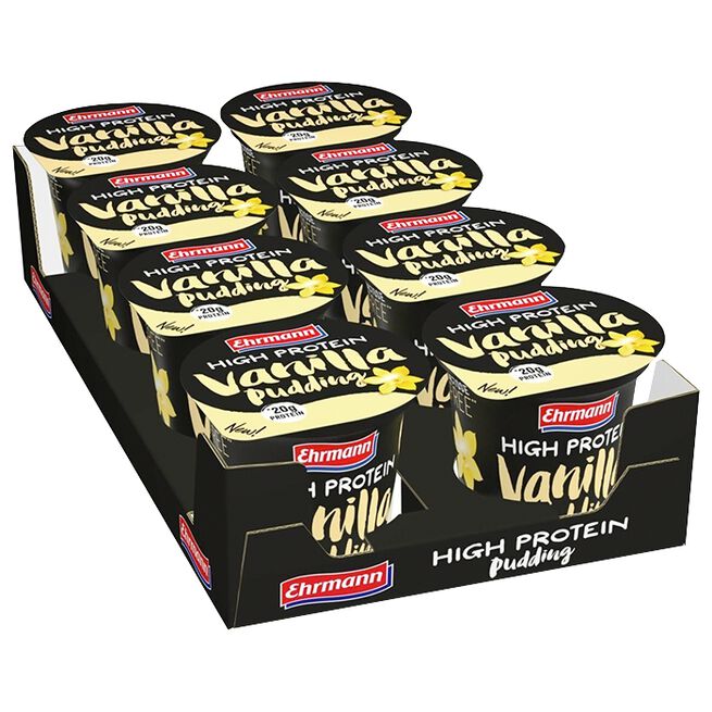 8 x Ehrmann Protein Pudding, 200 g Vanilla