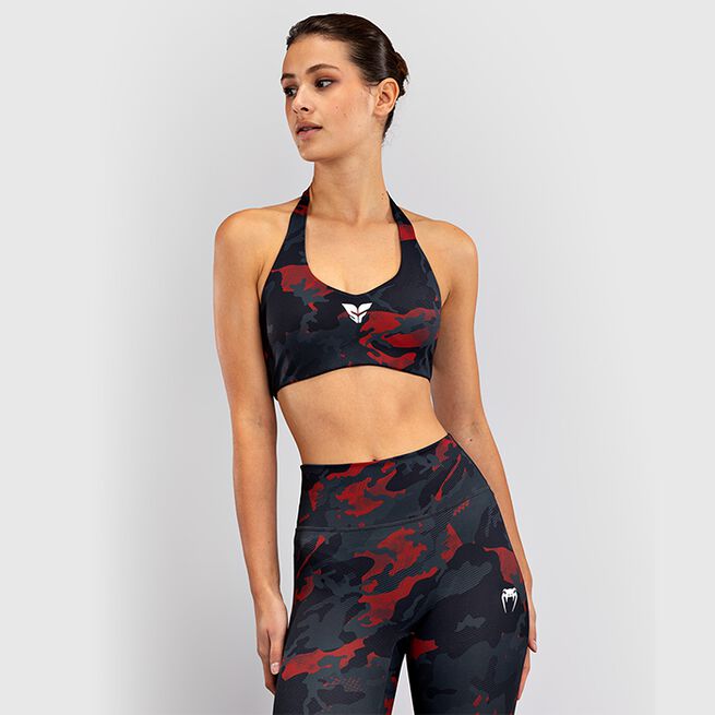 Venum X SOPHIA ROSE Sport Bra, Midnight Grey/Cherry Red