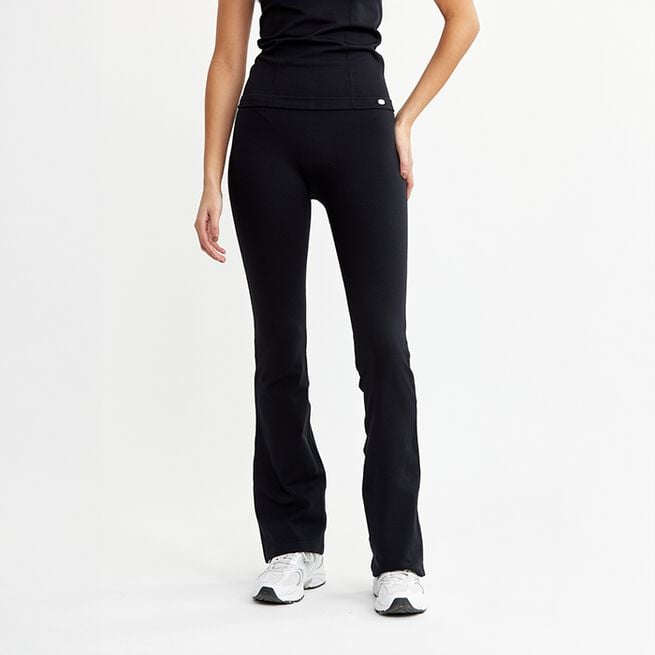 Seamless Flare Treningstights Svart