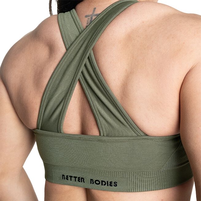 Scrunch Sports Bra, Washed Green