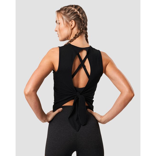 Empowering Open Back Tank, Black