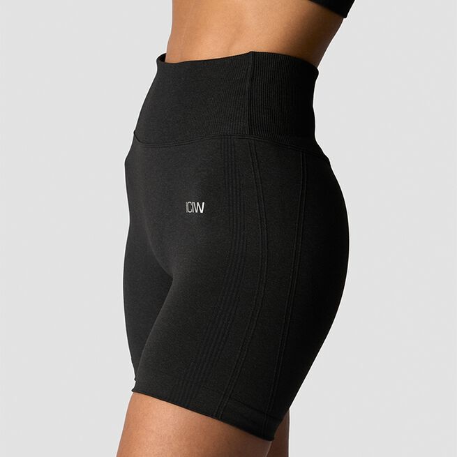 Soft Seamless Shorts Svart