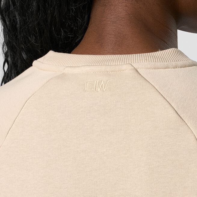 Everyday Cropped Crewneck, Beige