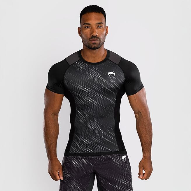 Rapid Rashguard Kortermet Svart Grå Hvit