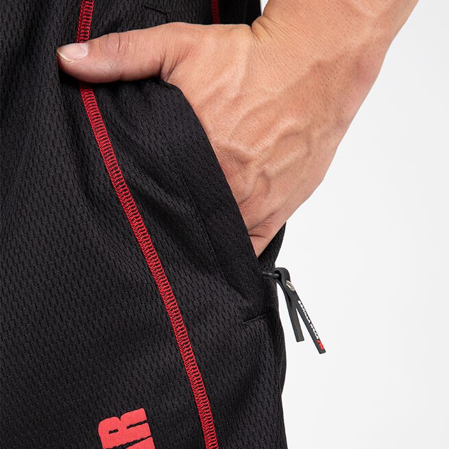 Wallace Mesh Shorts, Black/Red