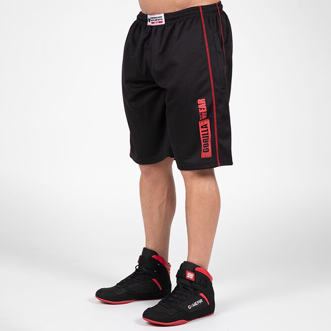 Wallace Mesh Shorts, Black/Red