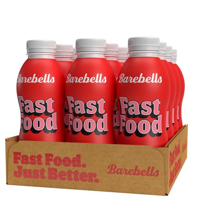 12 x Barebells Fast Food Måltidserstatning 500 ml Strawberry