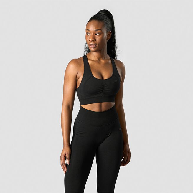 ICANIWILL Rush Seamless Sports Bra, Black