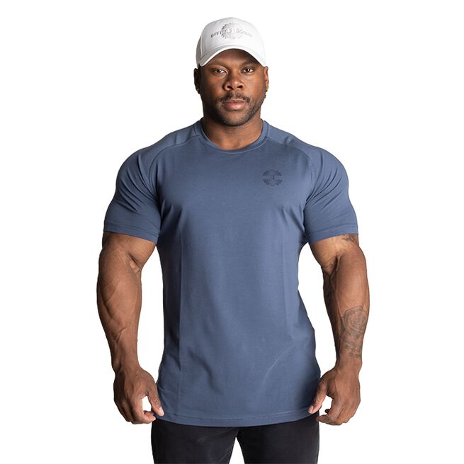 Better Bodies Gym Tapered Tee, Sky Blue