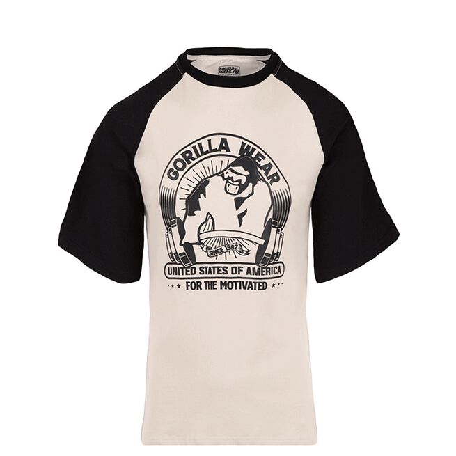Gorilla Wear Logan Oversized T-Shirt Beige/Black front