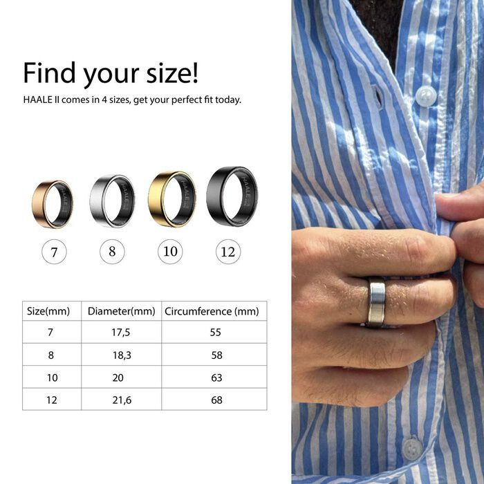 HAALE II Smart Ring Svart