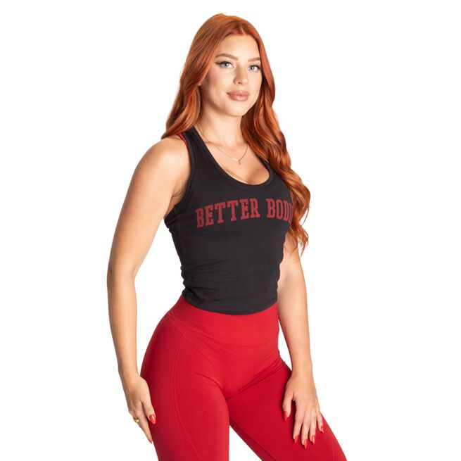 BB Crop Treningssinglet Svart Rød