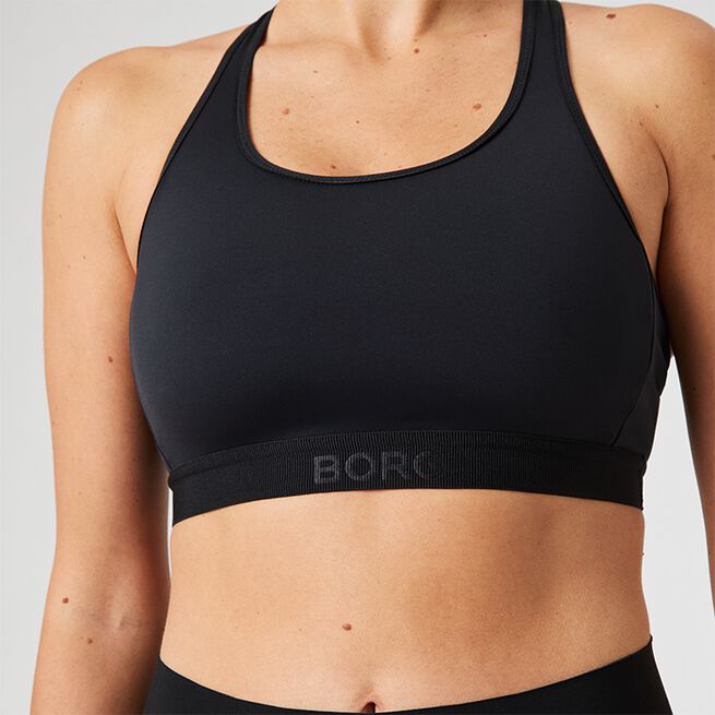 Borg Low Support Sport-bh Svart