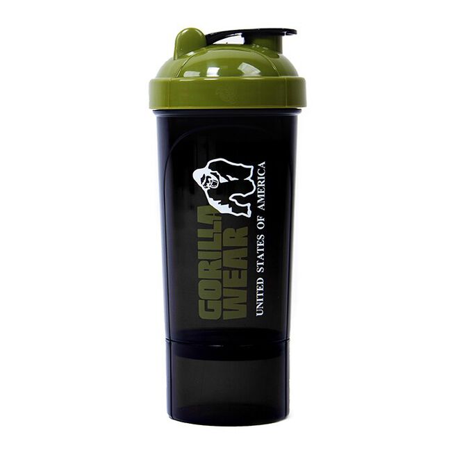 Shaker Compact 400 ml + 100 ml, Black/Army Green 