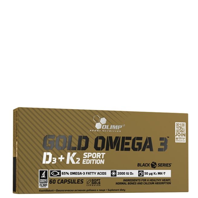 Gold Omega 3 D3+K2 Sport Edition 60 kapsler