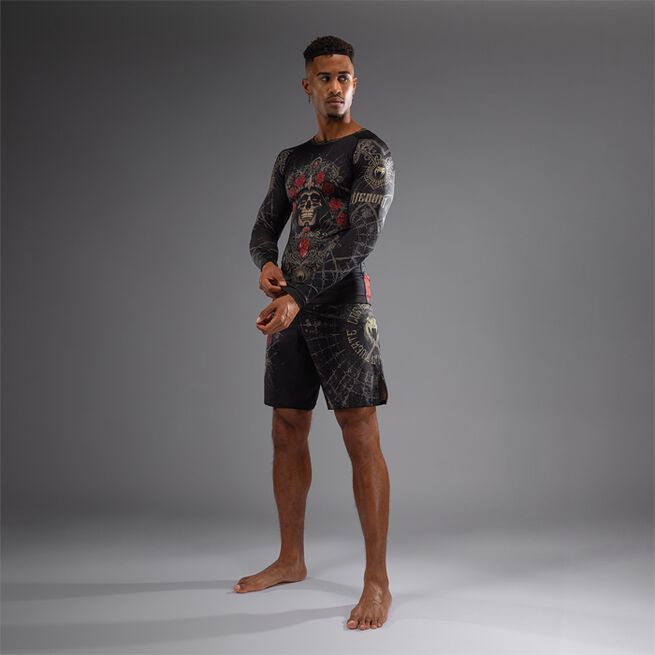 Santa Muerte 5.0 Langermet Rashguard Svart Gull