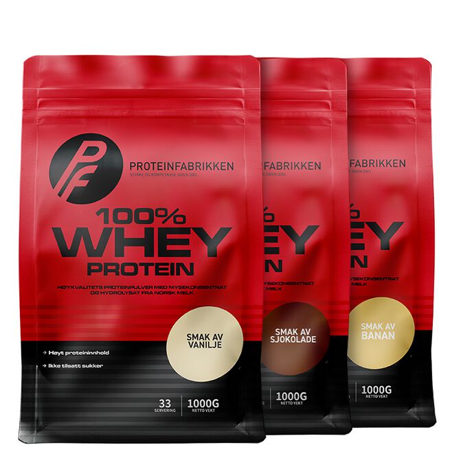 Plukk og velg 100% Whey, 3x1kg