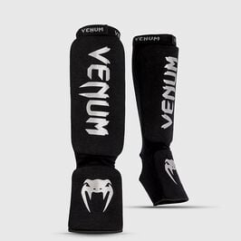 Venum Venum Kontact Shin Guards Black/Silver Kontact Leggbeskyttere Svart/Sølv