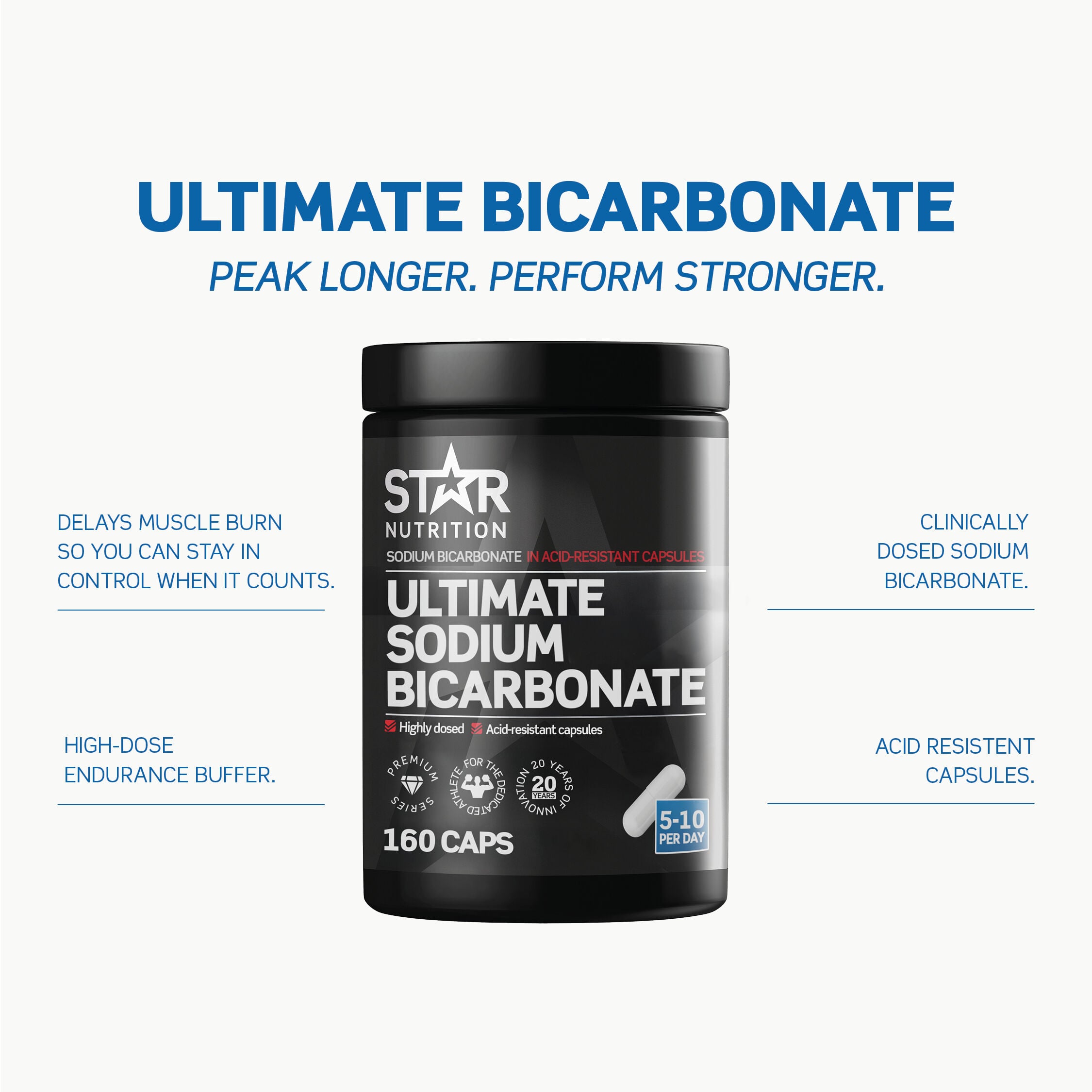 Sodium Bicarbonate 160 kapsler