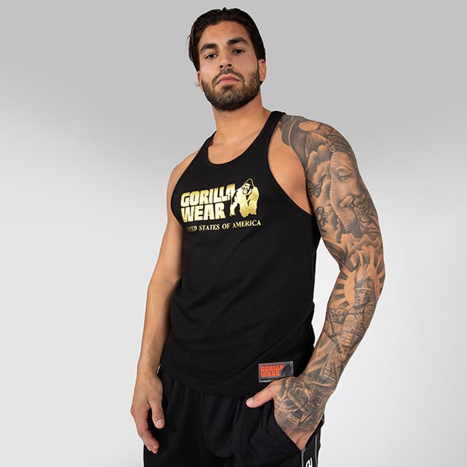 Classic Tank Top, Black/Gold