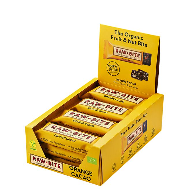 12 x Frukt & Nøttbar 50 g Apelsin & Kakao