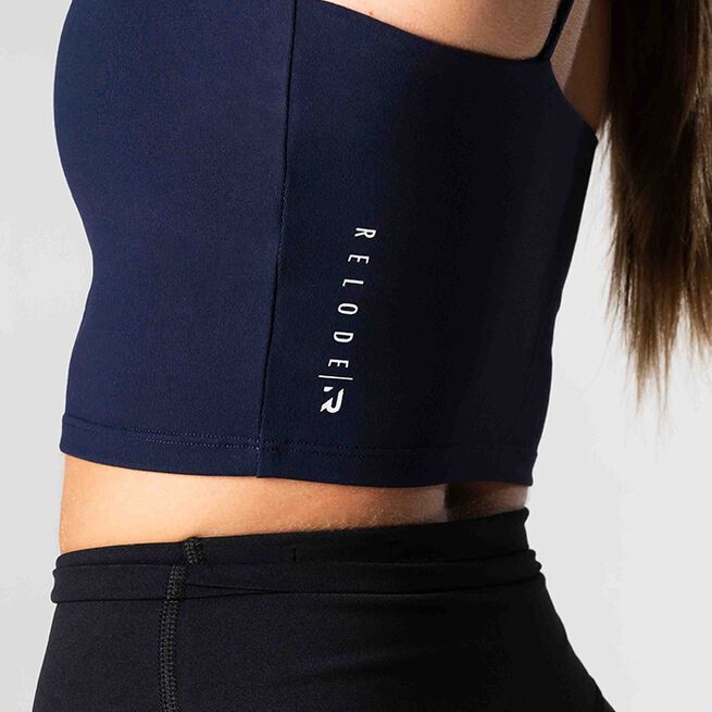 Relode Core Crop Top, Navy Blue