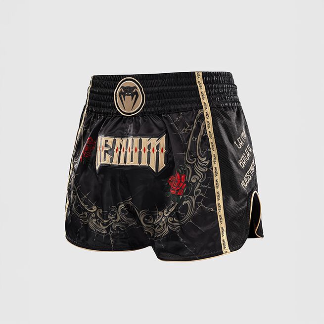 Santa Muerte 5.0 Muay Thai Shorts Svart Gull