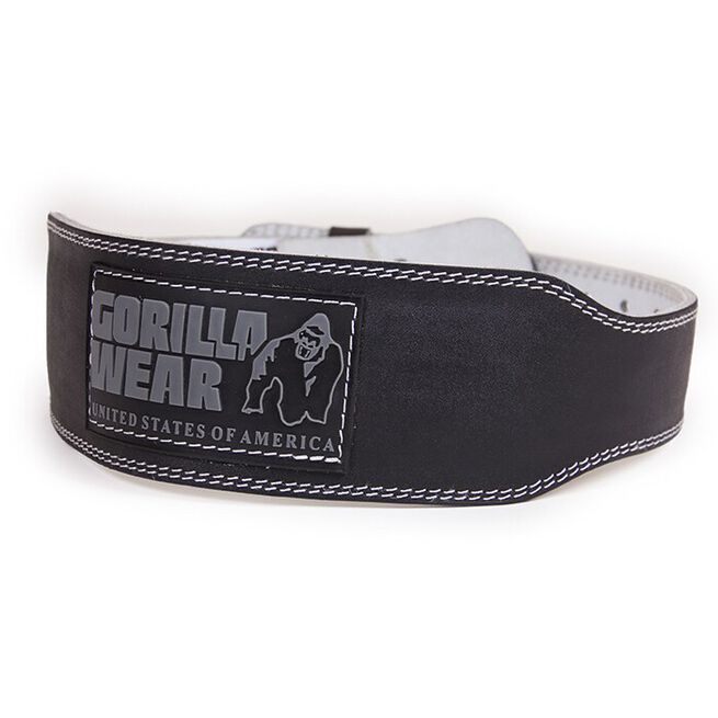 4 Inch Padded Leather Belt, black - 2XL/3XL 