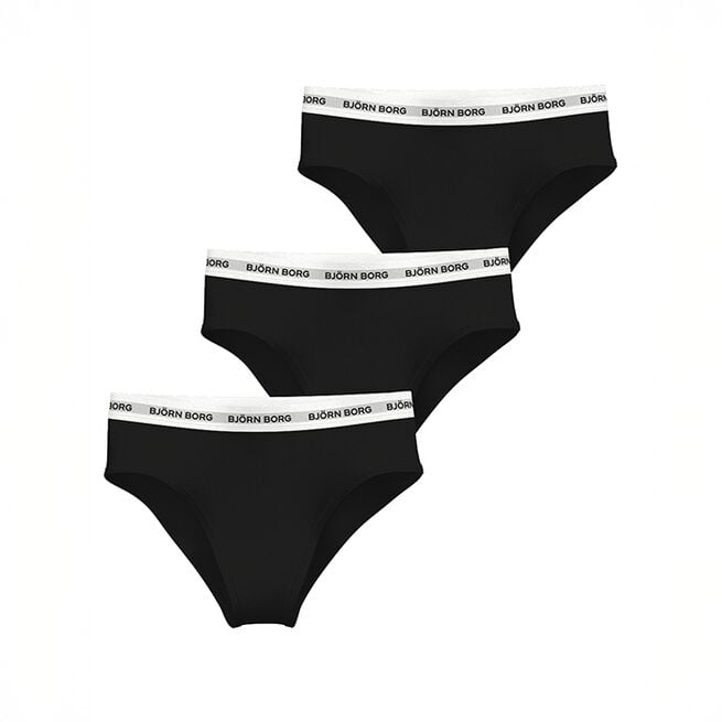 Logo Highwaist Briefs 3-pk Svart