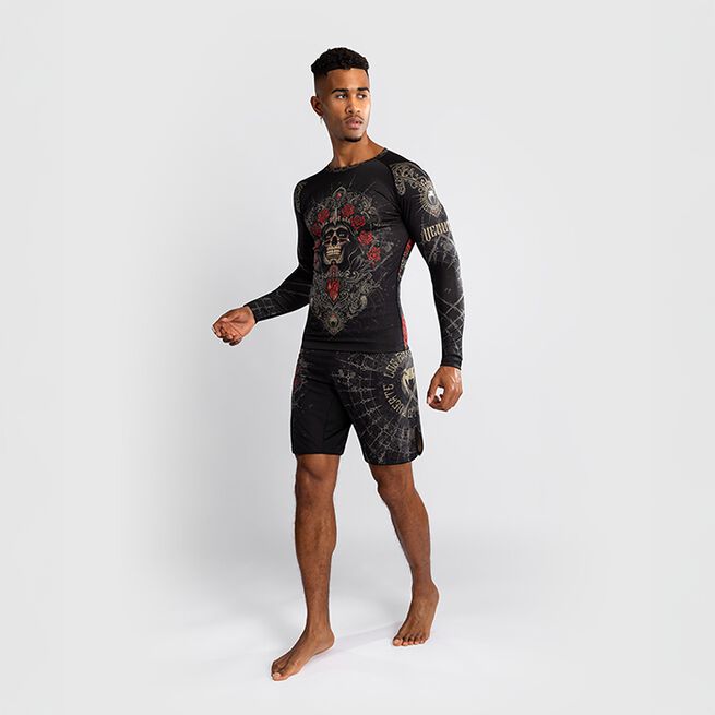 Santa Muerte 5.0 Langermet Rashguard Svart Gull