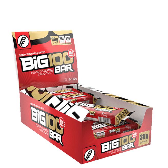 15 x Big 100 Protein Bar 1x100g Peanøtt Karamell Sjokolade