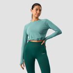 ICANIWILL Define Cropped Adjustable Long Sleeve, Mineral Green