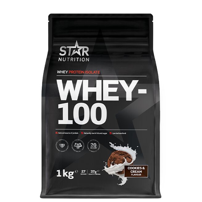 Whey-100 Myseprotein 1 kg Cookies and Cream