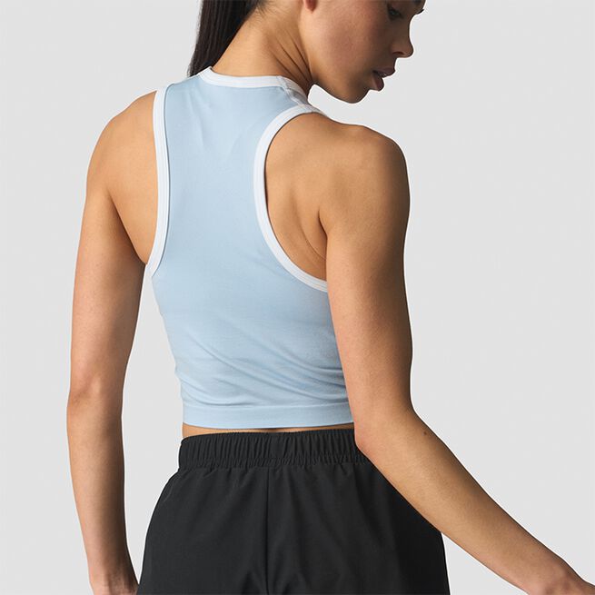 Mirage Sømløs Kort Topp Blå Hvit