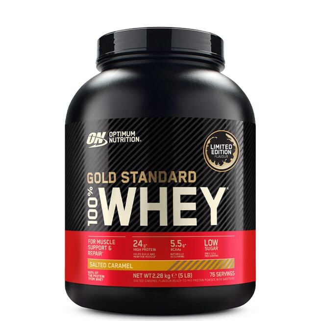 100% Whey Gold Standard Myseprotein 2273 g Salted Caramel - NEW