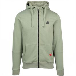 Leon Zipped Hoodie, Green, S  Leon Zip Hettegenser Grønn
