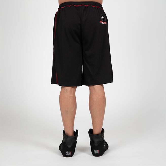 Marlow Mesh Shorts Svart Rød