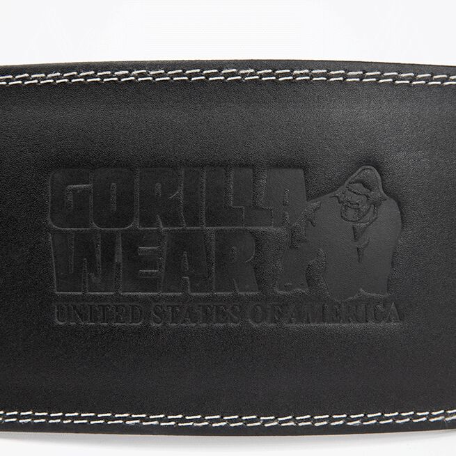 6 Inch Polstret Løftebelte Lær Svart/Svart