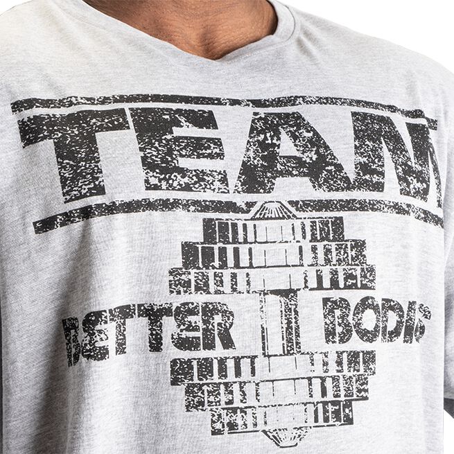 Team Pump Cover Iron Tee, Light Grey Melange