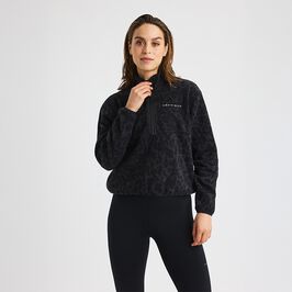 Thermal Half Zip Fleece, Grey Leo Print, L  Thermal Fleece Halvzip Grå Leo