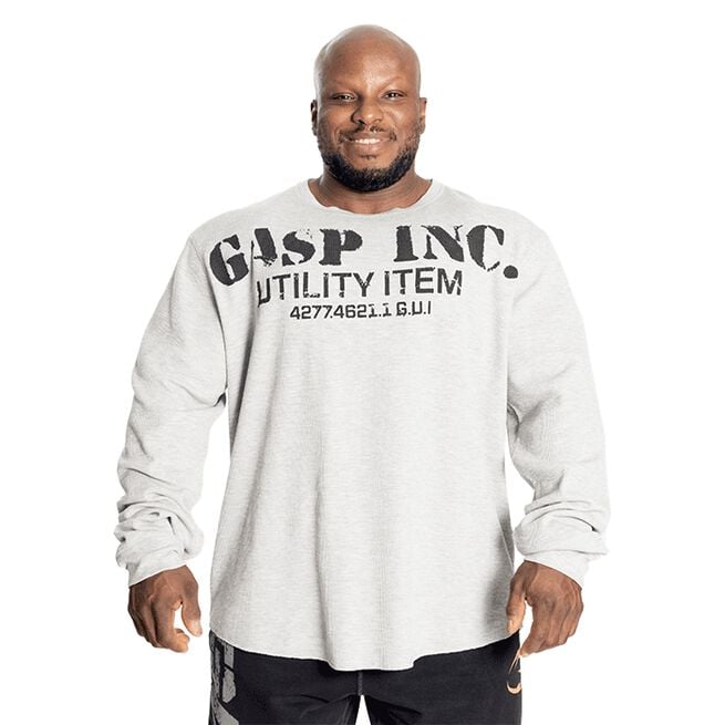 Gasp Thermal Gym Sweater, Grey Melange