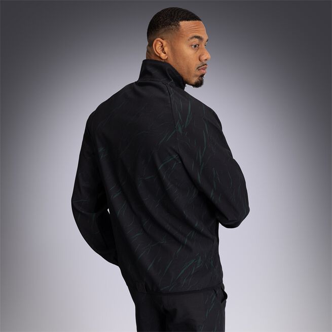 Trooper Halvzip Jakke Svart Grønn