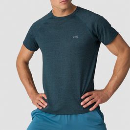 Training Mesh T-shirt, Dark Faded Teal Melange, L  Trenings Mesh T-skjorte Mørkegrønn
