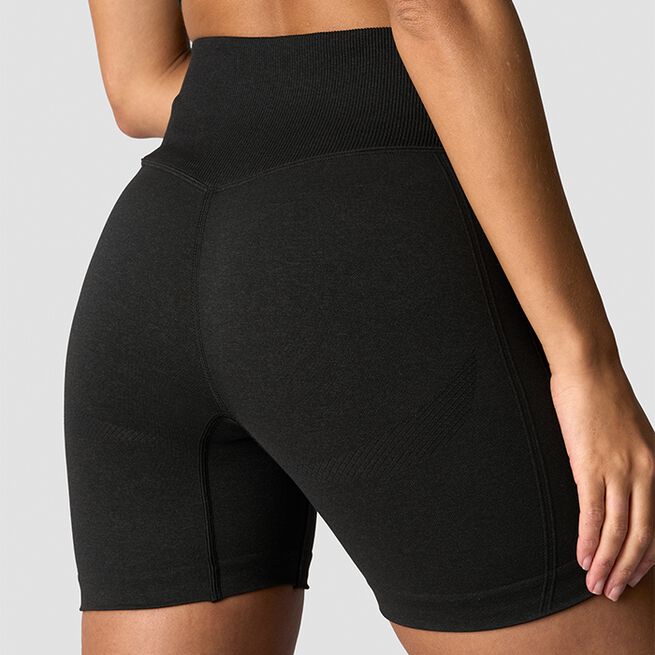 Soft Seamless Shorts Svart